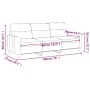 Sofá de 3 plazas de tela rojo tinto 180 cm de , Sofás - Ref: Foro24-359249, Precio: 270,33 €, Descuento: %