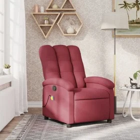 Sillón de masaje reclinable de tela color vino tinto de , Sillones - Ref: Foro24-371742, Precio: 216,17 €, Descuento: %