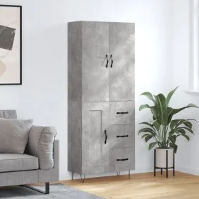Aparador alto madera contrachapada gris hormigón 69,5x34x180 cm de , Aparadores - Ref: Foro24-3198109, Precio: 167,03 €, Desc...