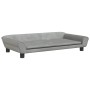 Cama para perros de terciopelo gris claro 100x50x21 cm en Camas para perros | Comprar online en Foru.es