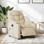 Sillón reclinable de masaje eléctrico tela color crema en Sillones | Comprar online en Foru.es