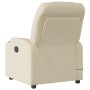 Sillón reclinable de masaje eléctrico tela color crema en Sillones | Comprar online en Foru.es