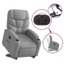 Sillón reclinable elevable de tela gris claro en Sillones | Comprar online en Foru.es