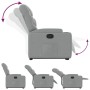 Sillón reclinable elevable de tela gris claro en Sillones | Comprar online en Foru.es