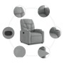 Sillón reclinable elevable de tela gris claro en Sillones | Comprar online en Foru.es
