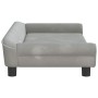 Cama para perros de terciopelo gris claro 100x50x21 cm en Camas para perros | Comprar online en Foru.es