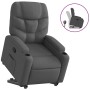 Sillón reclinable elevable de tela gris oscuro en Sillones | Comprar online en Foru.es