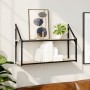 Estantería de pared 2 niveles madera roble Sonoma 80x21x51 cm de , Estantes y estanterías - Ref: Foro24-835465, Precio: 33,95...