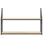 Estantería de pared 2 niveles madera roble Sonoma 80x21x51 cm de , Estantes y estanterías - Ref: Foro24-835465, Precio: 33,95...