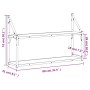 Estantería de pared 2 niveles madera roble Sonoma 80x21x51 cm de , Estantes y estanterías - Ref: Foro24-835465, Precio: 33,95...