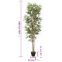 Árbol de bambú artificial con 1104 hojas verde 180 cm de , Flora artificial - Ref: Foro24-358961, Precio: 73,23 €, Descuento: %