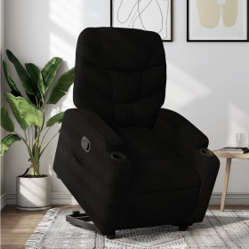 Sillón reclinable elevable tela negro en Sillones | Comprar online en Foru.es