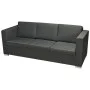 Sofá 3 plazas de tela gris oscuro de , Sofás - Ref: Foro24-243584, Precio: 397,64 €, Descuento: %