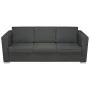 Sofá 3 plazas de tela gris oscuro de , Sofás - Ref: Foro24-243584, Precio: 397,64 €, Descuento: %