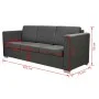 Sofá 3 plazas de tela gris oscuro de , Sofás - Ref: Foro24-243584, Precio: 397,64 €, Descuento: %