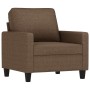 Sillón con taburete tela marrón 60 cm de , Sofás - Ref: Foro24-3201032, Precio: 200,98 €, Descuento: %