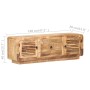 Mueble para TV de madera maciza de mango rugosa 120x30x40 cm en Muebles TV | Comprar online en Foru.es