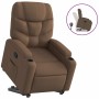 Sillón reclinable elevable de tela marrón en Sillones | Comprar online en Foru.es
