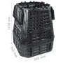 Compostador de jardín negro 93,3x93,3x113 cm 740 L de , Compostadores - Ref: Foro24-146277, Precio: 114,85 €, Descuento: %