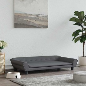 Cama para perros de terciopelo gris oscuro 100x50x21 cm en Camas para perros | Comprar online en Foru.es