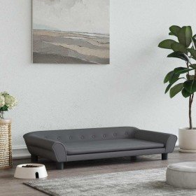 Cama para perros de terciopelo gris oscuro 100x50x21 cm en Camas para perros | Comprar online en Foru.es