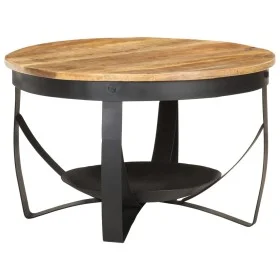 Mesa de centro de madera de mango rugosa Ø68x43 cm de , Mesas de centro - Ref: Foro24-320794, Precio: 142,83 €, Descuento: %