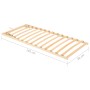 Somier de láminas con 13 listones cabecero ajustable 90x200 cm de , Camas y somieres - Ref: Foro24-327262, Precio: 78,63 €, D...