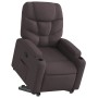 Sillón reclinable elevable tela marrón oscuro en Sillones | Comprar online en Foru.es