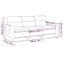 Sofá de 3 plazas de tela marrón 180 cm de , Sofás - Ref: Foro24-359246, Precio: 255,02 €, Descuento: %