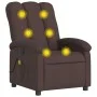 Sillón de masaje reclinable de tela marrón oscuro de , Sillones - Ref: Foro24-371744, Precio: 232,21 €, Descuento: %