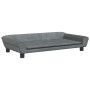 Cama para perros de terciopelo gris oscuro 100x50x21 cm en Camas para perros | Comprar online en Foru.es