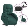 Sillón reclinable elevable tela verde oscuro en Sillones | Comprar online en Foru.es