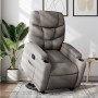 Sillón reclinable elevable tela gris taupe en Sillones | Comprar online en Foru.es