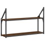 Estantería de pared madera ingeniería marrón roble 80x21x51 cm de , Estantes y estanterías - Ref: Foro24-835468, Precio: 31,6...