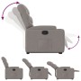 Sillón reclinable elevable tela gris taupe en Sillones | Comprar online en Foru.es