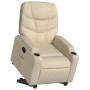 Sillón reclinable elevable de tela color crema en Sillones | Comprar online en Foru.es