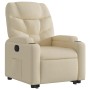 Sillón reclinable elevable de tela color crema en Sillones | Comprar online en Foru.es