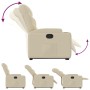 Sillón reclinable elevable de tela color crema en Sillones | Comprar online en Foru.es