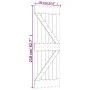 Puerta corredera con herrajes madera maciza de pino 70x210 cm de , Puertas - Ref: Foro24-3203173, Precio: 188,09 €, Descuento: %