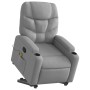 Sillón de masaje reclinable de pie de tela gris claro en Sillones | Comprar online en Foru.es