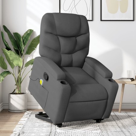 Silla de masaje reclinable de pie de tela gris oscuro en Sillones | Comprar online en Foru.es