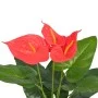 Artificial anthurium plant with 45 cm red and yellow pot by , artificial flora - Ref: Foro24-244446, Price: 22,41 €, Discount: %