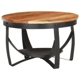 Mesa de centro de madera maciza de acacia Ø68x43 cm de , Mesas de centro - Ref: Foro24-320795, Precio: 134,19 €, Descuento: %