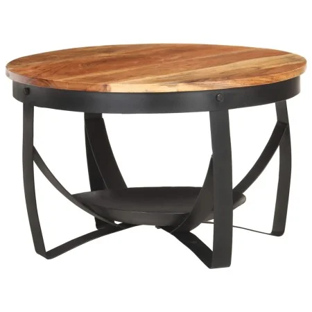 Mesa de centro de madera maciza de acacia Ø68x43 cm de , Mesas de centro - Ref: Foro24-320795, Precio: 134,19 €, Descuento: %