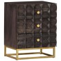 Mesita de noche de madera maciza de mango negro 40x30x50 cm de , Mesitas de noche - Ref: Foro24-320813, Precio: 143,99 €, Des...