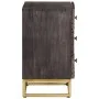 Mesita de noche de madera maciza de mango negro 40x30x50 cm de , Mesitas de noche - Ref: Foro24-320813, Precio: 140,89 €, Des...