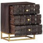 Mesita de noche de madera maciza de mango negro 40x30x50 cm de , Mesitas de noche - Ref: Foro24-320813, Precio: 143,99 €, Des...