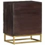 Mesita de noche de madera maciza de mango negro 40x30x50 cm de , Mesitas de noche - Ref: Foro24-320813, Precio: 140,89 €, Des...
