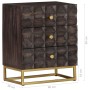 Mesita de noche de madera maciza de mango negro 40x30x50 cm de , Mesitas de noche - Ref: Foro24-320813, Precio: 143,99 €, Des...