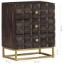 Mesita de noche de madera maciza de mango negro 40x30x50 cm de , Mesitas de noche - Ref: Foro24-320813, Precio: 140,89 €, Des...